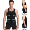 Body Shapers pour hommes Contrôle serré Shapewear Fitness Tummy Shirt Débardeur de sport Taille maigre Hauts de compression élastiques Abdomen Gilet Minceur