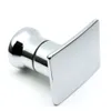 Shower Room Glass Door Handle Bathroom Pull Door Back-to-Back Alloy Square 6mm Single Hole Button Shower Door Handle Chrome 201013241r