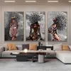 Gemälde abstrakte afrikanische Mädchen Leinwand Poster und Drucke Musik Symbol schwarze Frau Kunst Malerei Wand Bilder für Home Decor299V