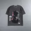 Darcspor Batman bedrucktes T-Shirt mit Wolfskopf, amerikanischer Herren- und Damensport, lässig, locker und atmungsaktiv, Trend