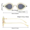 Sunglasses Metal Frame Rhinestone Fashion UV400 Cat Eye Bling Eyewear Y2K Shades For Party