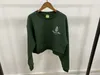 New Sporty Rich Designer Sweatshirt Women Loose Hooded Pullover Jumper Hoodies Classic Crown Letter-printed Cotton Green Women's clothes 2024031302