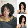 Synthetic Wigs Synthetic Wigs Synthetic Soft Short Wigs For Black Women High Temperature Fiber Brown Black Crochet Twist Hair ldd240313