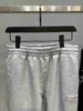 Pantalones de hombre Versión alta b Pantalón Terry bordado Cola, tejido y teñido a medida, algodón puro, moderno, pantalón para hombres y mujeres B18W