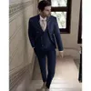 Men's Formal Suit 3 Piece Wedding Groom Tuxedo Khaki (blazer + Vest) Male Slim Fit Jacket Pants Set