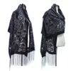 Schals Ankunft Burnout Samt Winter Schal Hijab Glitter Floral Tücher Für Hochzeit Schwarz Kopf Ponchos Frauen220m