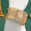 Bracciale algerino Sposa Gioielli da sposa Bracciale color oro per le donne Festival tradizionale Polsino Braccialetti Moneta Caftano Bijoux Regalo floreale