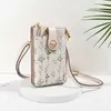 Einzelne Schulter-Crossbody-Handytasche, trendige und modische, tragbare, vielseitige vertikale Geldbörse im Landhausstil für Damen