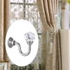 Number Multiple Styles 2pcs Crystal Curtain Hooks Wall Hook Curtains Accessories Vintage Practical Home Decor