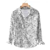 Men's Casual Shirts Long Sleeved Shirt Autumn Thin Pattern Trendy And Versatile Clothing Youthful Small Floral