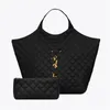 最高品質のファッションデザイナーの女性用バッグとショルダーバッグのアイカレマキシショッピングバッグキルティングラムスキンのオリジナルボックス付き