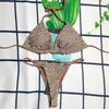Badeanzug Frauen Brief Gedruckt Bikini Dreieck Tasche Sexy Mode Damen Bademode