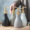 Dispenser di sapone liquido, bottiglia di pompa a pressione durevole in ceramica alla moda, lozione elegante per accessori da bagno e cucina