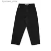 Męskie dżinsy streetwear duże chłopiec dżinsy y2K spodnie Hip Hop kreskówka graficzna haft workowate dżinsy męskie harajuku high talia szerokie spodni L240313