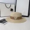 Широкие шляпы с шляпами Дизайнер ковша соломенная шляпа Cacquette Summer Beach Fashion Casual Sun Caps G243138BF A72Q