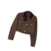 Женские куртки дизайнерские, ранняя весна 2024, новинка Nanyou PRA Maillard, цветная рабочая одежда, вельветовая куртка с карманами и лацканами, лоскутная куртка OT3K