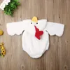 Barboteuse à manches longues pour bébés filles et garçons, body à capuche, mignon poussin pelucheux, combinaison pour nourrissons de 0 à 24 mois, Costume de Cosplay