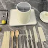 Kitchen Storage Chopsticks Holder Rotatable Utensil Cutlery Drainer Plastic Chopstick Spoon Rack For Accesssory