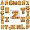 Boxes Creative A to Z English Letter Wooden Money Storage Box Jar English Alphabet Saving Box Piggy Bank Coin Bank Home Decor Crafts