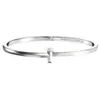 Charme de ongle de créateur Silver TiffanyJewelry Bracelet Femmes Précision Haute qualité Edition étroite Bracelet Tiffanyjewelry Smooth Half Diamond Word 606