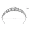 Copricapo per adulti elegante principessa corona copricapo lussuoso strass tiara ornamenti per capelli per la festa di compleanno 18 cerimonia