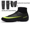 Zhenzu Men Black Turf Soccer Shoes Kids Cleats Football Training Boots High Ankle Sport Sneakersサイズ3545 240228