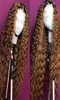 Ombre Бразильские парики из натуральных волос на кружеве с детскими волосами 1bT30 Water Wave Remy Предварительно сорванный полный парик шнурка для женщин7198583