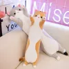 Oyuncaklar Çocuk Oyuncak Doldurulmuş Hayvan Atma Yastığı Sevimli Kedi Yastık Yumuşak Peluş Uzun Kedi Nap Yastığı Noel hediyesi kızın hediyesi