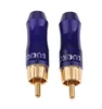 2 peças conector de plugue rca macho de metal áudio dvd vedio cabo de alto-falante adaptador6288732