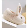 Startseite Schuhe Kleinkind Slipper Mädchen Jungen Haus Kinder Hase Winter Slipper Niedliche rutschfeste warme Ostergeschenk Drop Lieferung Gartenkleidung Dh3Ax