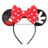 Hair Accessories Mouse Ears Headband Girls 5 Sequin Bow Hairband Women Diy Festival Party Cosplay Adt/Kids Gift Drop Delivery Baby K Dhq1N