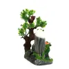 Dekorationer Fish Tank House Tree Mushroom Swan Rock Ornaments Plants of Aquarium Landscaping Decoration Fishbowl Accessories Goldfish Crap