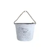 Planters Vintage Iron Wall Hanging Flower Pot Hanging Basket Wall Decoration Garden Courtyard Balcony Hanging Bucket