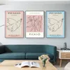 Paintings Vintage Picasso Wall Art Print Pictures Abstract Animal Posters Dance Line Canvas Painting Minimalist Teen Girl Bedroom 353B