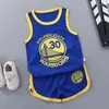 Conjuntos de roupas crianças meninos esportes roupas de basquete terno 2024 verão crianças da criança adolescentes bebê moda colete camiseta 2pcs roupas esportivas