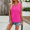 Kvinnors T-skjortor Högkvalitativa kvinnor Topp 2024 Spring Summer Temperament Casual Solid Color V-Neck Grunge Shirt Vintage Y2K Accessories