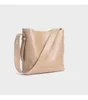 Evening Bags 2024 Design Genuine Leather Women High Quality Bucket Bag Lady Commuter Shoulder Solid Color Large-capacity Crossbody