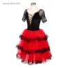 Stage Wear Robe espagnole longue douce tulle ballet danse tutu ballerine costume pour enfant adulte 3 niveaux costumes romantiques 22543