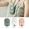 Electric Fans Portable pendant neck fan 3-speed adjustable USB charging wearable personal with LED screen silent small coolingH240313