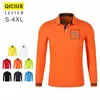 Höst och vinter högkvalitativ Polo-skjortor Mens Long Sleeve Polo Shirt Men Jerseys Plus Size S-4XL Lågt pris 240313