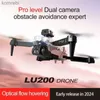 Drony Nowy Dron LU200 8K GPS Profesjonalny RC Plane Fotografia Optyczna Przeszkodowanie Unikanie quadkopter dla dorosłych Dzieci 24313