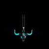 Hanger Kettingen Lichtgevende Gloeiende Lotus Kat Slang Os Olifant Hanger Ketting Glow In The Dark Boom Ketting voor Mannen Vrouwen Halloween cadeau L24313