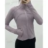 Lu Sudadera con capucha Yoga Define Chaqueta Crop Buceo Sudaderas con capucha Cuello de embudo Top Deportes Cremallera completa Ropa de gimnasio Casual Correr Cintura Apretada Fitness Abrigo para correr de verano 985