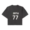 Fashion kids letter number printed T-shirt boys girls V-neck short sleeve casual Tees designer children cotton clothing Z7148