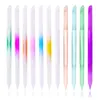 Crystal Glass Nuticle Pusher Nail Stick Professional Precision Arkivering Nutikel Cylindrical Sand Nail File Manicure Tool