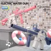 Sand Play Water Fun Gun Toys Water Gun Electric Pistol Shooting Kids Toy Large Capacity Full Automatic High Pressure Summer Beach Splashing Toy Adults Gifts