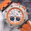 AP Gentlemen Watch Montre en titane Royal Oak Offshore Series 26217BC Chronographe VIP pour homme limité à 12 pièces en or blanc 18 carats