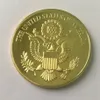 10 Stück Nicht magnetischer Weißkopfseeadler Amerikanisches Tierabzeichen 24K echt vergoldet 40 mm Souvenirmünze 318j