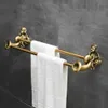 Conjunto de acessórios de hardware para banheiro dourado, anel de toalha e robe, suporte de papel higiênico, barra toliet escova mb0782b 240304