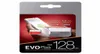 Zwart EVO 100MBS 32GB 64GB 128GB 256GB C10 TF Flash-geheugenkaart Klasse 10 SD-adapter Retail blisterverpakking Epacket DHL 9097359